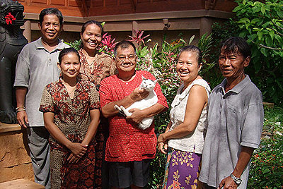 The staff at Tassana Pra Villa on Koh Samui